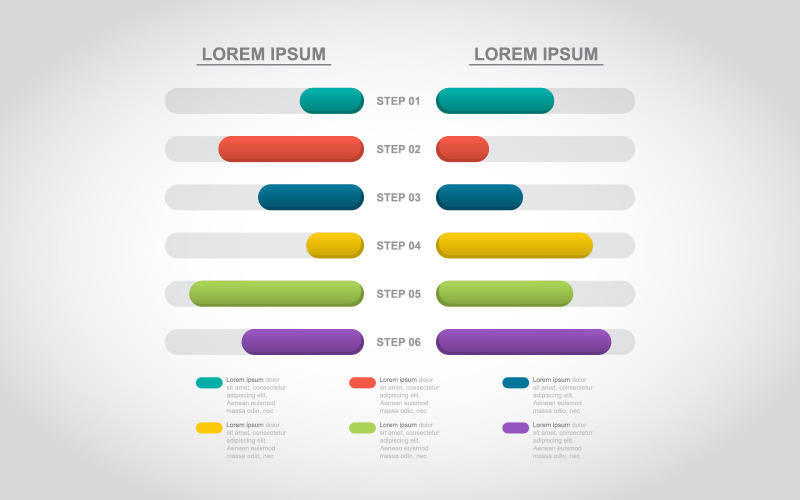 Bar Chart Financial Infographic Elements - TemplateMonster