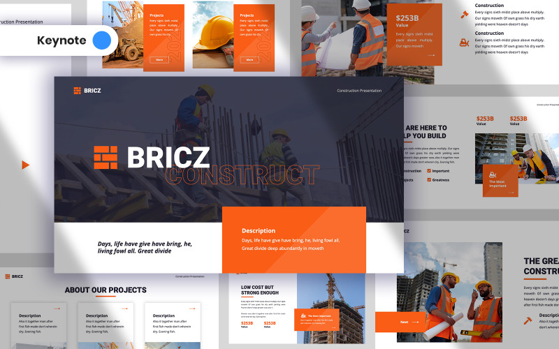 Bricz - Construction - Keynote template