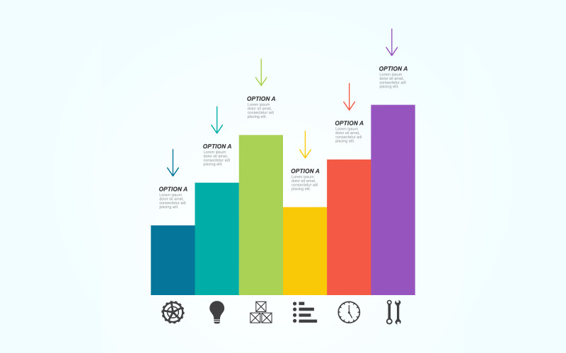 Diagramm Analytische Business-Infografik-Elemente