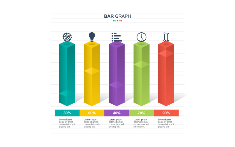 Éléments infographiques de données statistiques de graphique