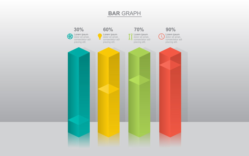 Financiële analytische gegevens Infographic-elementen