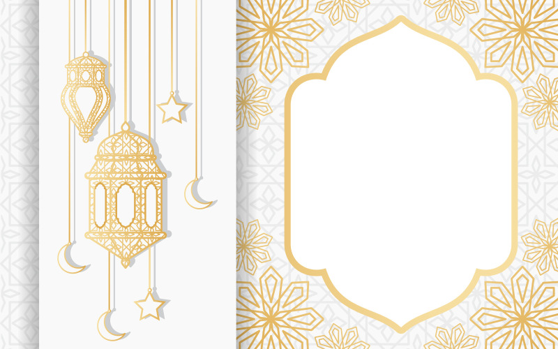 Fondo de Ramadán de linterna de lujo