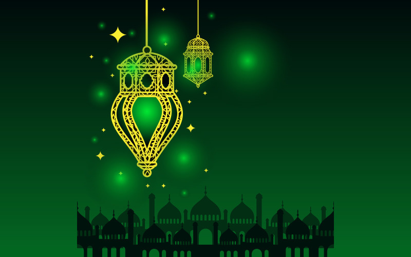 Fundo do Lanterna Verde do Ramadã