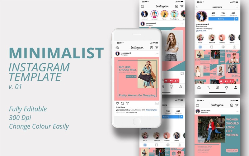 Download Шаблон для соцсетей "Minimalist Instagram Template v. 01 for Social Media" / Minimalist Instagram Template v. 01 for Social Media - Шаблон для соцсетей на тему графика template,modern,graphic,instagram,banner,fashion,frame,social,design,post,sale,background,story,media,layout,mobile,geometric,trendy,promotion,offer