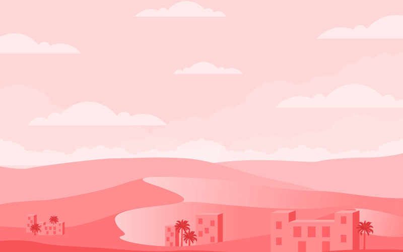 Download Иллюстрация "Arabia Desert Village - Illustration" / Arabia Desert Village - Illustration - Иллюстрация на тему графика village,house,desert,date,palm,tree,arabian,landscape,illustration,housing,city,traditional,beautiful,mountain,arab,horizon,middle,east,sahara,eid