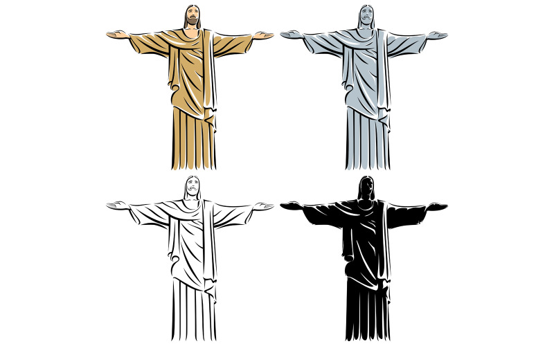 Download Иллюстрация "Christ the Redeemer - Illustration" / Christ the Redeemer - Illustration - Иллюстрация на тему графика jesus,christ,jesus christ,god,christianity,christian,christmas,easter,redeemer,the savior,son of god,messiah,liberator,rio de janeiro,statue,brazil,landmark