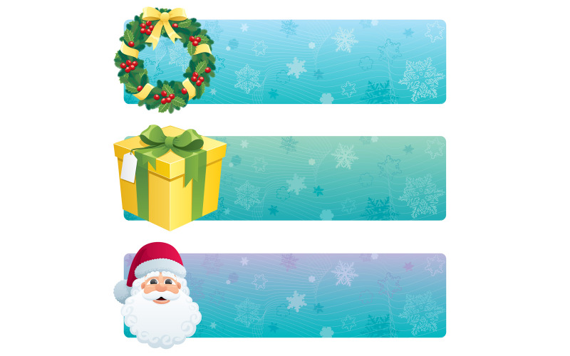 Download Иллюстрация "Christmas Banners - Illustration" / Christmas Banners - Illustration - Иллюстрация на тему графика christmas,banner,sign,placard,ornament,decoration,holiday,season,winter,snowing,swirl,curve,copy space,abstract,background,clip art,clipart,design element,frame