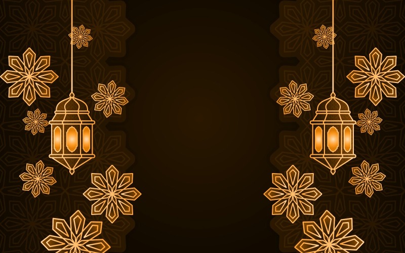 Fond de lanterne islamique décorative