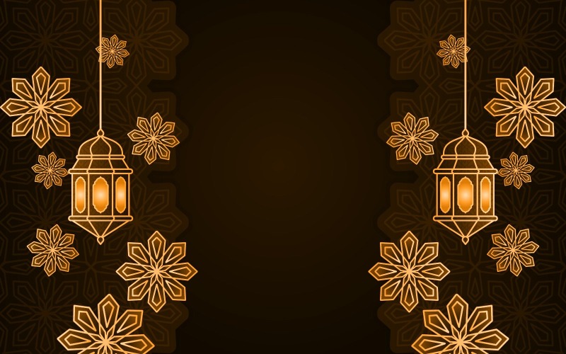 Fundo de lanterna islâmica decorativa