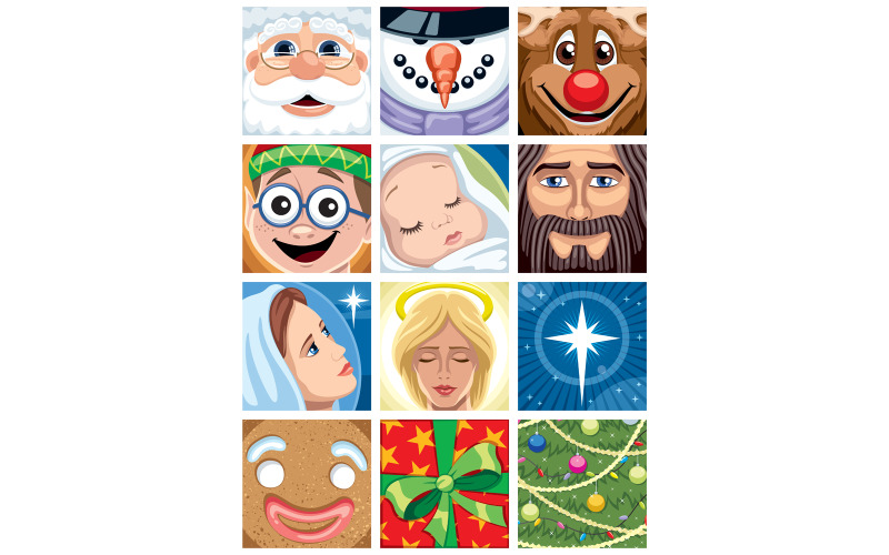 Kerst Avatars - Illustratie