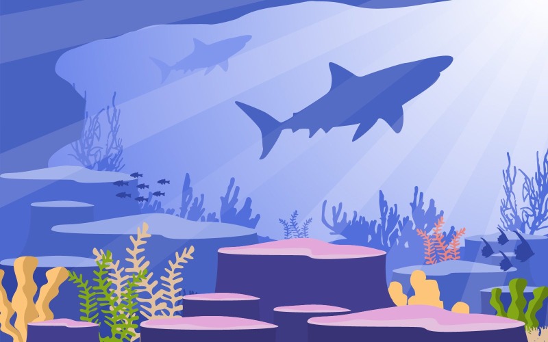 Shark Fish Marine - Ilustração