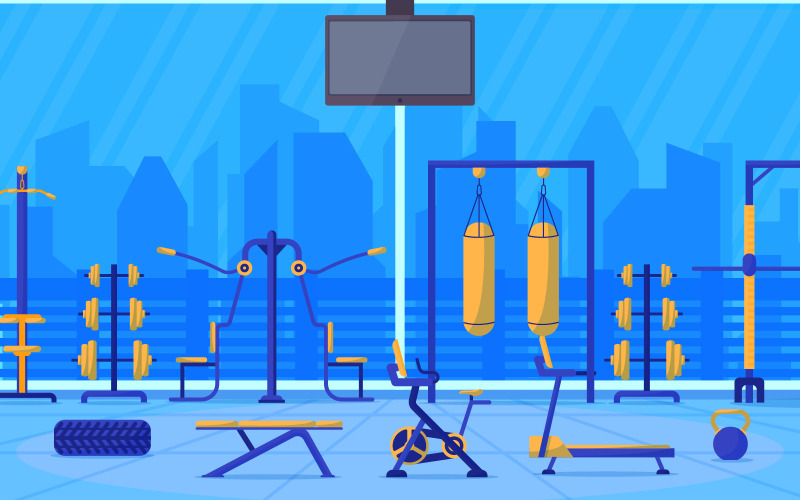 Centrum fitness - ilustracja