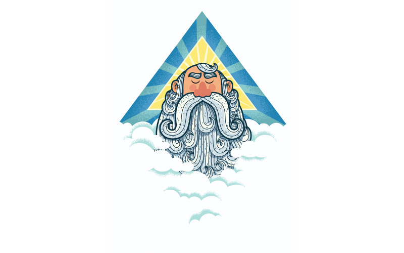 Download Иллюстрация "God Portrait - Illustration" / God Portrait - Illustration - Иллюстрация на тему графика god,lord,christianity,christian,creator,eternal,father,jehovah,yhwh,yahweh,portrait,icon,religion,religious,heaven,heavenly,sky,cloud,cloudscape,faith