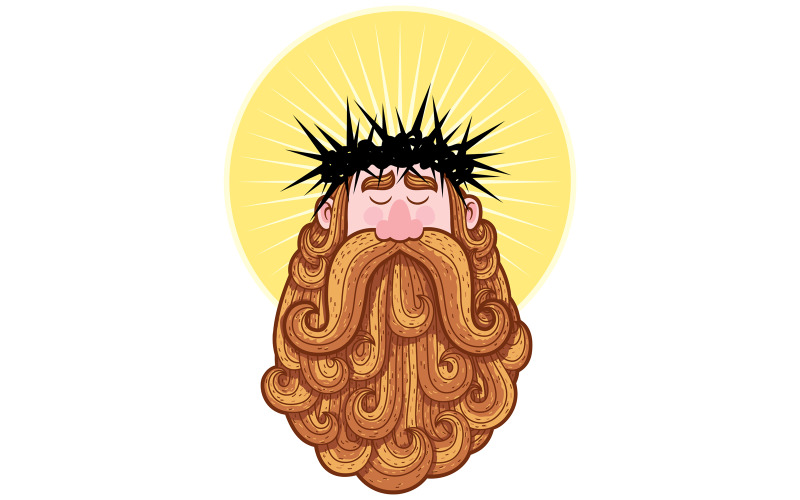 Download Иллюстрация "Jesus Portrait - Illustration" / Jesus Portrait - Illustration - Иллюстрация на тему графика jesus,christ,jesus christ,savior,christianity,christian,portrait,religion,religious,faith,holy,symbol,sign,god,son,son of god,lord,grief,pain,sacrifice