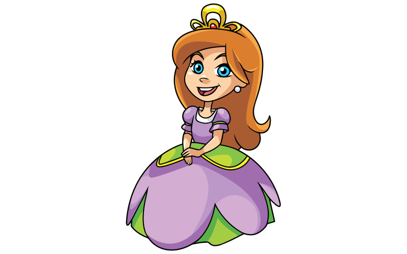 Lilla prinsessan på vit 2 - illustration