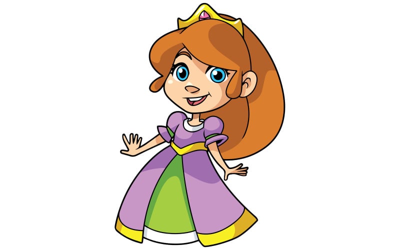 Download Иллюстрация "Little Princess on White - Illustration" / Little Princess on White - Illustration - Иллюстрация на тему графика princess,cute,adorable,girl,child,toddler,baby,kid,little,small,dress,fantasy,fairytale,story,tale,fairy,costume,beautiful,beauty,elegance