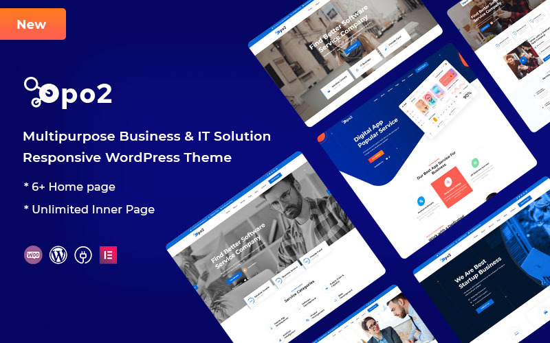 Opo2 - Tema WordPress multiuso per soluzioni aziendali e informatiche