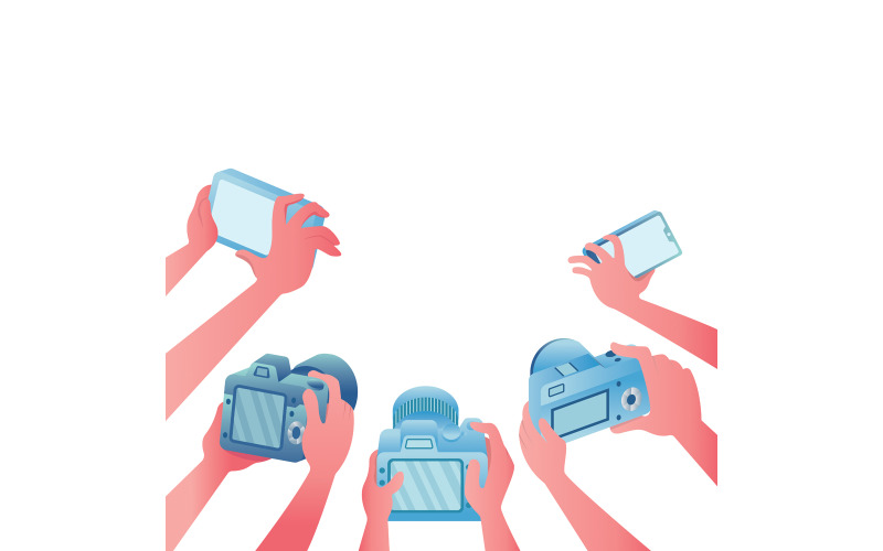 Surrounded by Cameras - Illustration