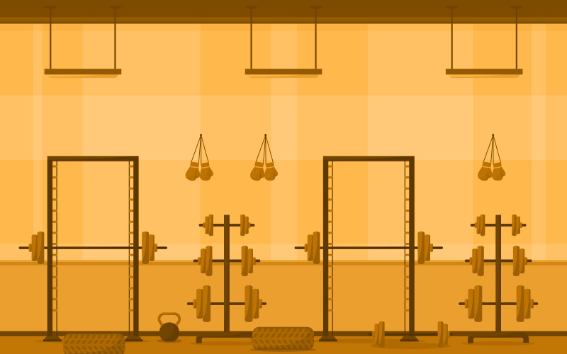 Utrustning Gym Center - Illustration