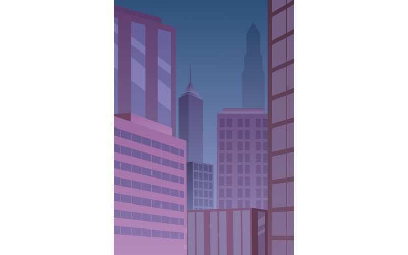 Cityscape Purple - Illustration