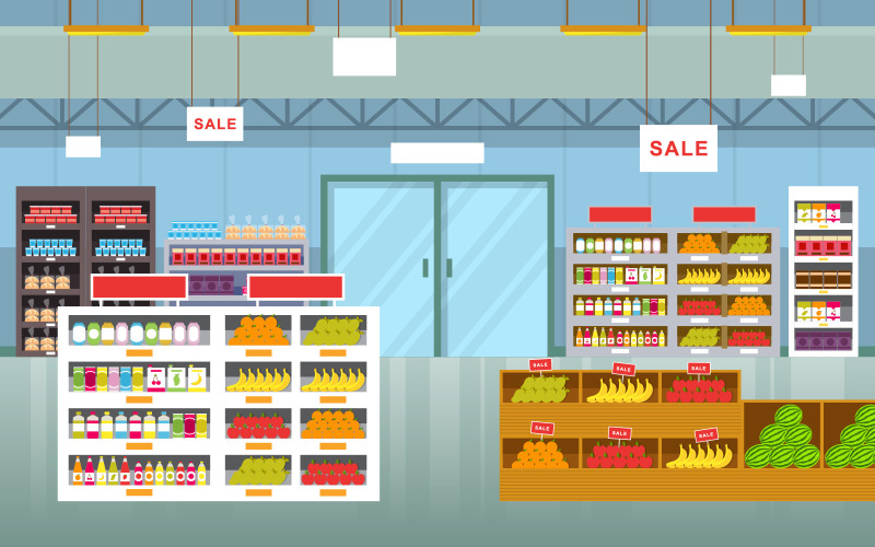 Magasin d'épicerie - Illustration