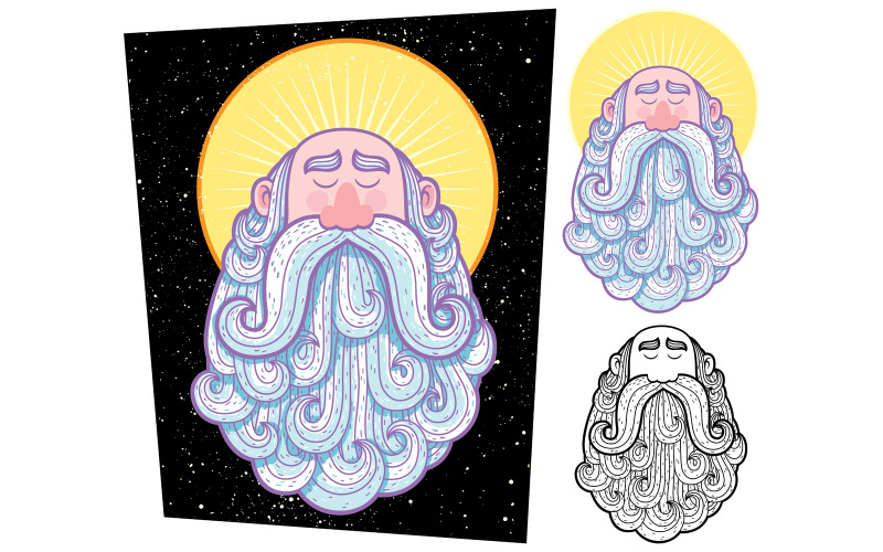 Download Иллюстрация "Saint - Illustration" / Saint - Illustration - Иллюстрация на тему графика saint,hallow,god,lord,tzadik,wali,rishi,guru,arhat,bodhisattva,apostle,hermit,monk,sage,elder,angel,man,christ,believer,belief