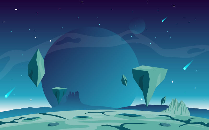 Surface Planet Sky - Illustratie