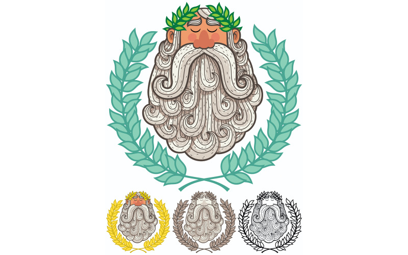 Download Иллюстрация "Victor Portrait - Illustration" / Victor Portrait - Illustration - Иллюстрация на тему графика roman,greek,god,emperor,king,wise,man,sage,lord,philosopher,victor,poet,homer,jupiter,zeus,marcus aurelius,character,famous,victorious,famed