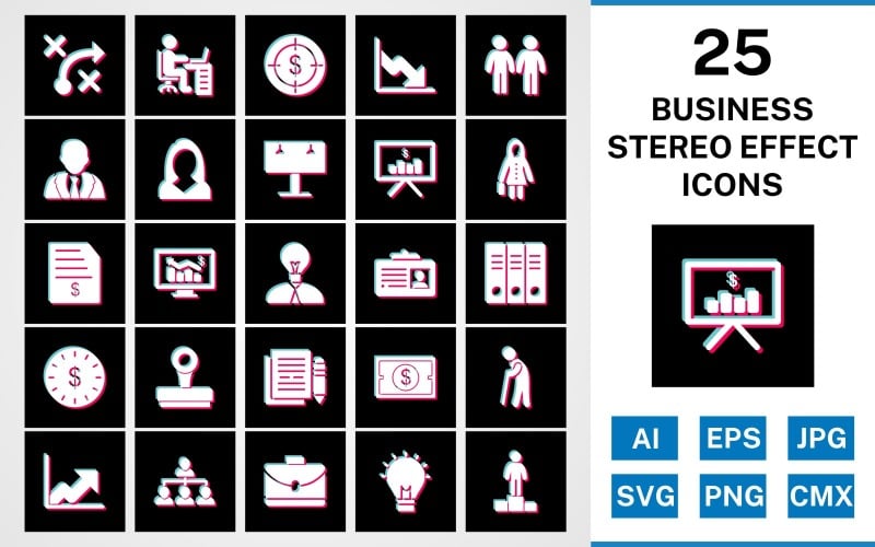 Download Набор иконок "25 Business Stereo Effect Icon Set" / 25 Business Stereo Effect Icon Set - Набор иконок на тему business set,file,stereo,icon,icons,glyph,vector,sign,symbol,pictogram,effect,business,workspace,invoice,billboard,files,growth,idea,success,stamp