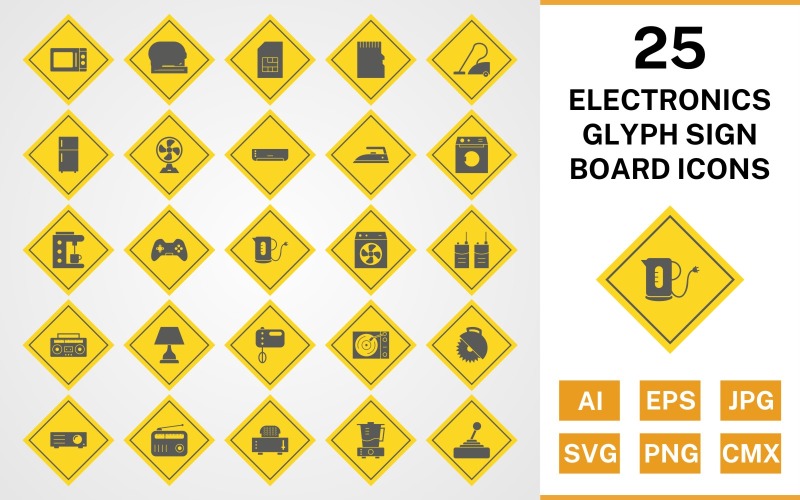 Download Набор иконок "25 Electronic Devices Glyph Sign Board Icon Set" / 25 Electronic Devices Glyph Sign Board Icon Set - Набор иконок на тему text set,file,files,icon,icons,glyph,vector,sign,symbol,pictogram,board,elctronics,devices,lamp,radio,juicer,fridge,washing machine,iron,ac