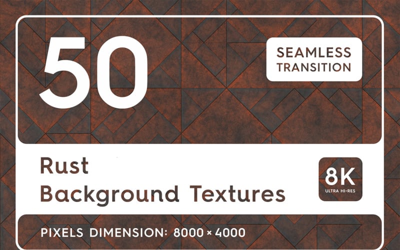 50 texture ruggine. Transizione senza interruzioni. sfondo