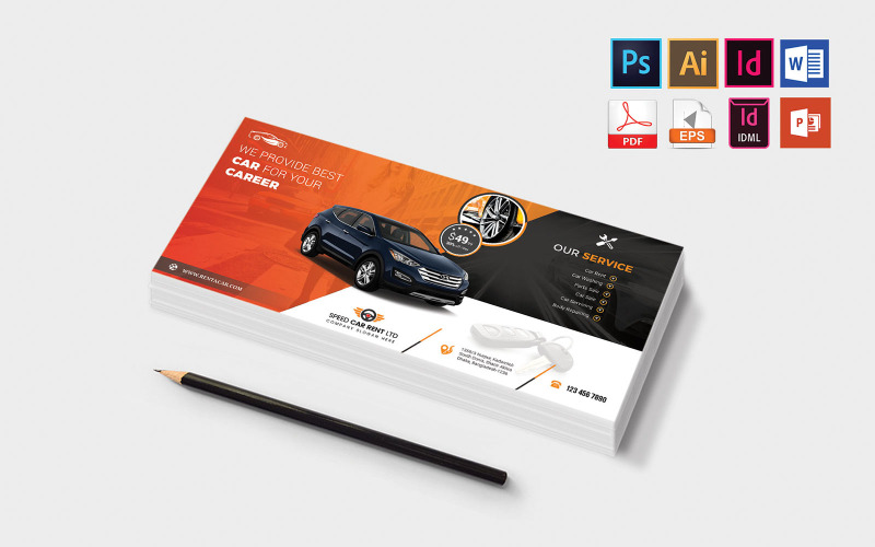 Download Фирменный стиль "Rack Card | Rent A Car DL Flyer Vol-02 - Corporate Identity Template" / Rack Card | Rent A Car DL Flyer Vol-02 - Corporate Identity Template - Фирменный стиль на тему графика dl,dl flyer,rent a car dl flyer,auto discount,auto flyer,auto repair,auto spare parts,automobile,autoshowroom,business,car rental,corporate,flyer,grafilker,limousine,meeting car,motorbike,mot