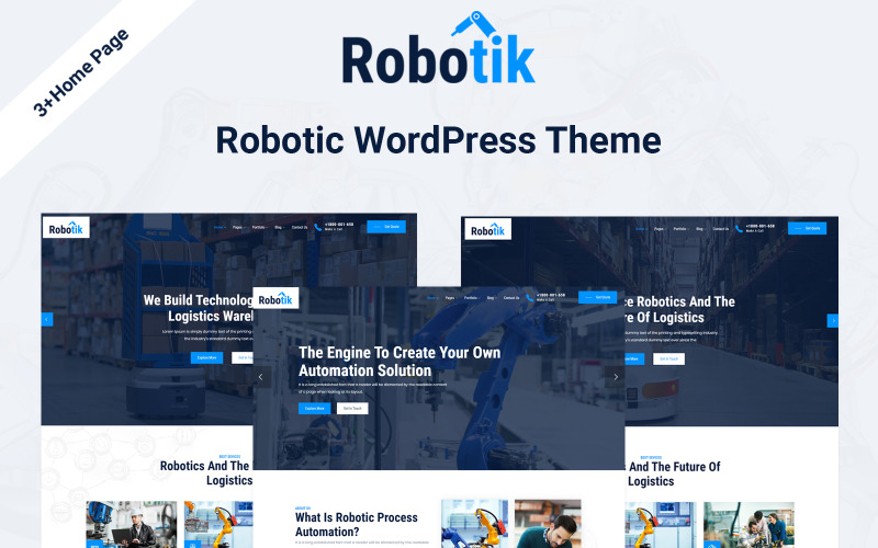 Robotik - téma robotické automatizace WordPress