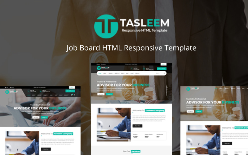 Tasleem - HTML-responsiv flerfunktionswebbplatsmall