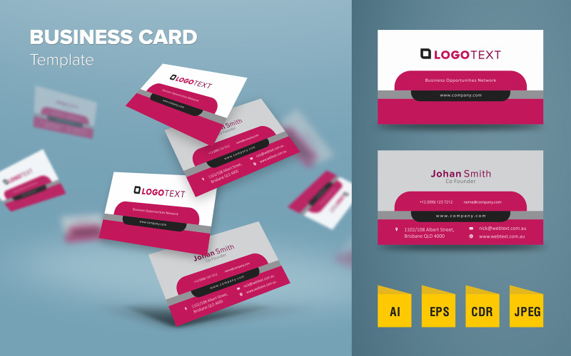 Download Фирменный стиль "Elegant Business Card Design - Corporate Identity Template" / Elegant Business Card Design - Corporate Identity Template - Фирменный стиль на тему графика corporate,business card,clean,creative,design,elegant,professional,stylish,unique,modern,print,printing,layout,template,visiting card,card,business,id,flat,stationery