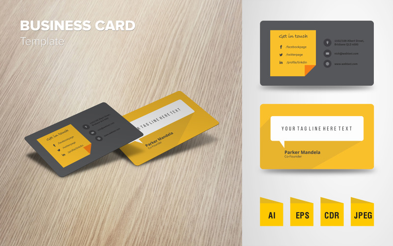 Професійний дизайн візитної картки - шаблон фірмового стилю
