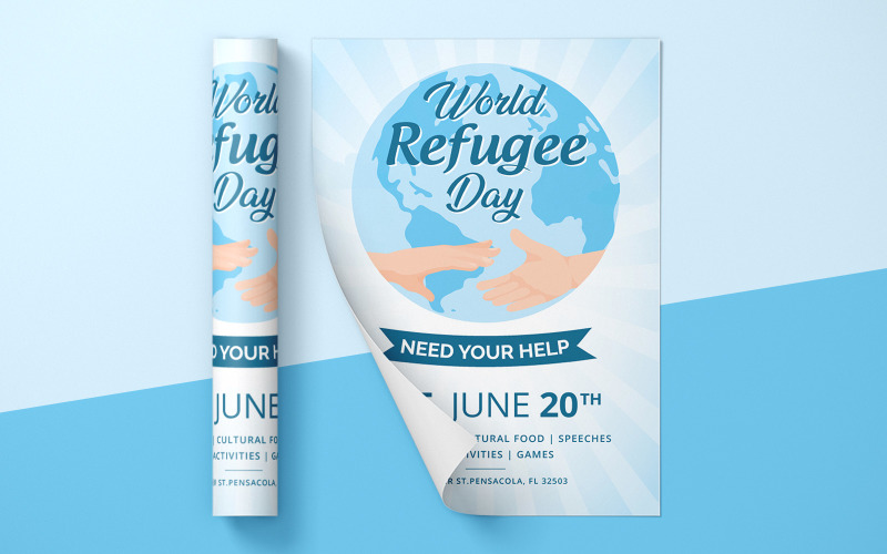 Download Фирменный стиль "Refugee Day - Corporate Identity Template" / Refugee Day - Corporate Identity Template - Фирменный стиль на тему графика day,earth,human,help,crisis,conflict,concept,fight,global,background,emergency,signs,people,war,awareness,hand,illustration,text,care,white