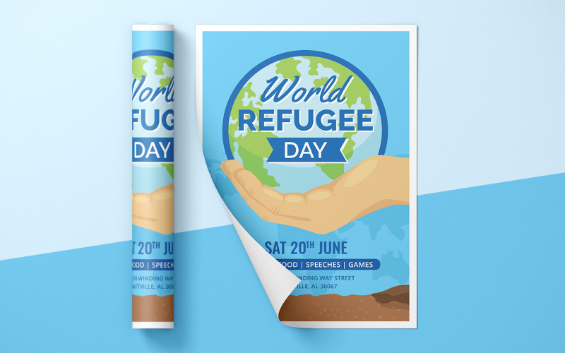 Download Фирменный стиль "Refugee Day - Corporate Identity Template" / Refugee Day - Corporate Identity Template - Фирменный стиль на тему графика day,earth,human,help,crisis,conflict,concept,fight,global,background,emergency,signs,people,war,awareness,hand,illustration,text,care,white