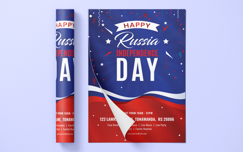 Download Фирменный стиль "Russia Day - Corporate Identity Template" / Russia Day - Corporate Identity Template - Фирменный стиль на тему графика card,fatherland,country,star,template,flag,flier,russia,war,armed,red,event,russian,colours,holiday,vector,greeting,background,military,heraldry