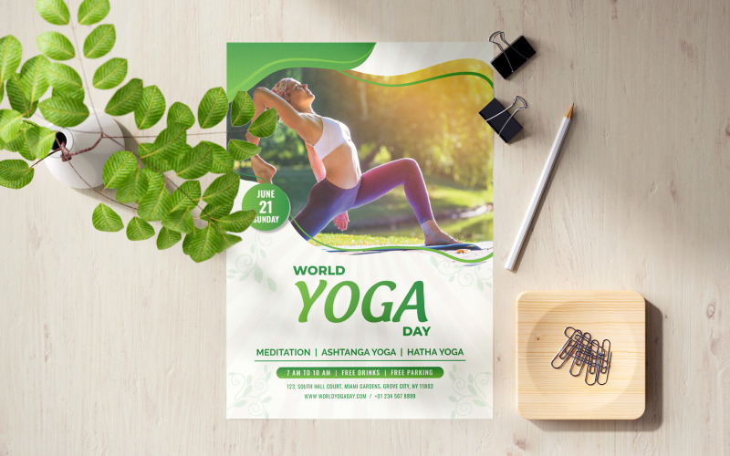 Yoga Day - Vorlage für Corporate Identity