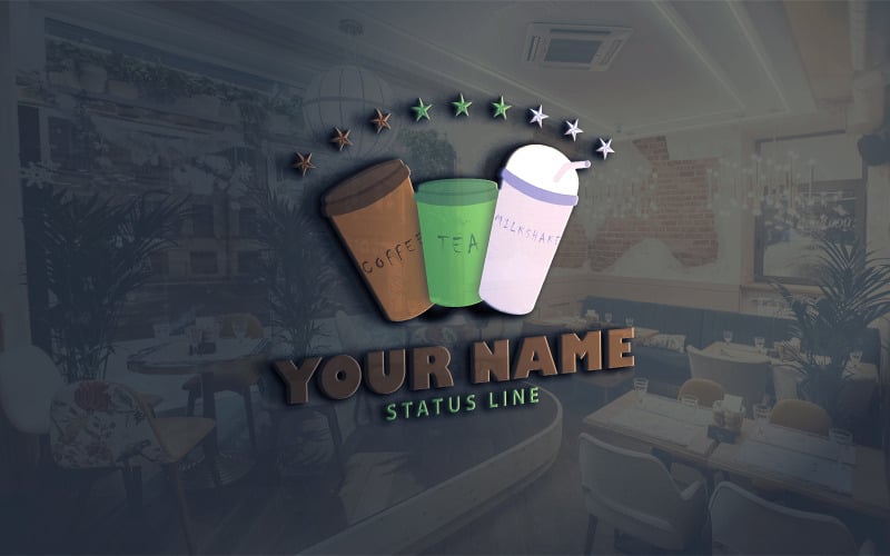 Download Шаблон логотипа "COFFEE SHOP Logo Template" / COFFEE SHOP Logo Template - Шаблон логотипа на тему графика logo,logos,template,coffee,design,shop,templates,fonts,business,creative,interactive,cafe