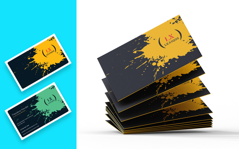 Download Фирменный стиль "Splatter Creative Business Card - Corporate Identity Template" / Splatter Creative Business Card - Corporate Identity Template - Фирменный стиль на тему графика minimal,poster,flyer,businesscard,template,corporate,company,branding,print,vcard,unique,business,card,designer