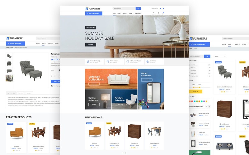 Furniterz - Modello di sito Web e-commerce HTML5