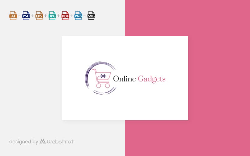 Modèle de logo de gadgets en ligne
