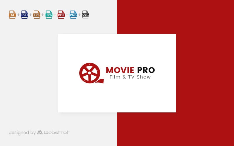Modèle de logo Movie Pro