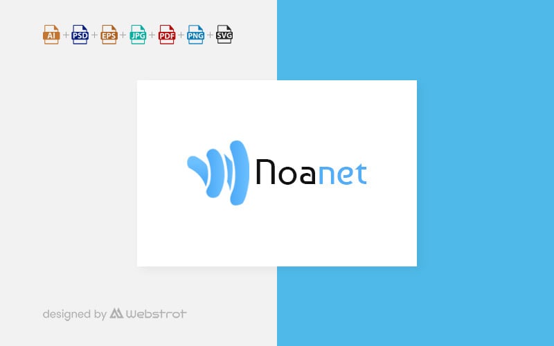 Download Шаблон логотипа "Noanet Logo Template" / Noanet Logo Template - Шаблон логотипа на тему графика advertising,communications,communication,fitness,global,health,internet,media,software,wireless,analytics,consultant,finance,statistics,success,seo,online,startup,website,webstrot