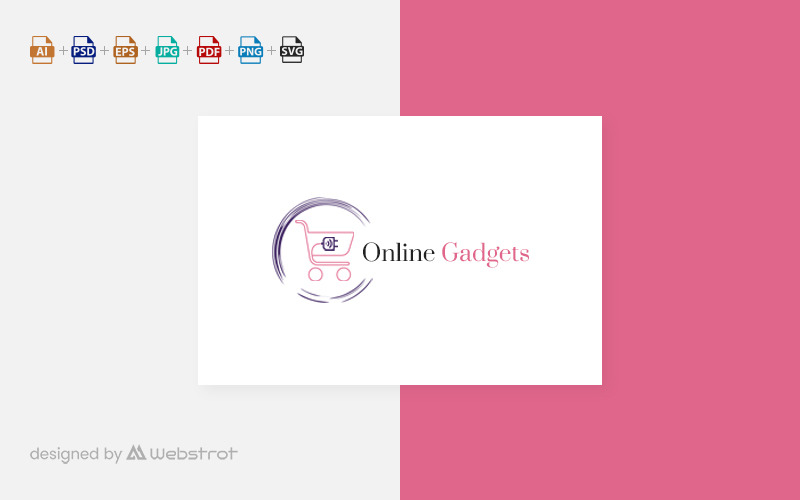 Download Шаблон логотипа "Online Gadgets Logo Template" / Online Gadgets Logo Template - Шаблон логотипа на тему графика animated,cartoon,character,comic,doll,fantasy,fun,gadget,illustration,modern,online,tech,bussines,logo,smartphone,technology,vector,gaming,graphic,webstrot