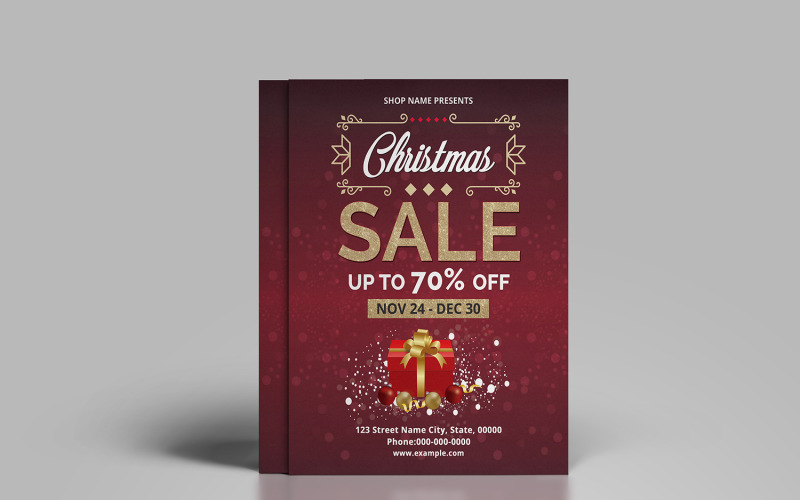 Download Фирменный стиль "Christmas Sale Flyer - Corporate Identity Template" / Christmas Sale Flyer - Corporate Identity Template - Фирменный стиль на тему графика christmas sale,holiday sale,sale flyer,discount,offer,christmas offer,shop offer,photoshop template,promotional