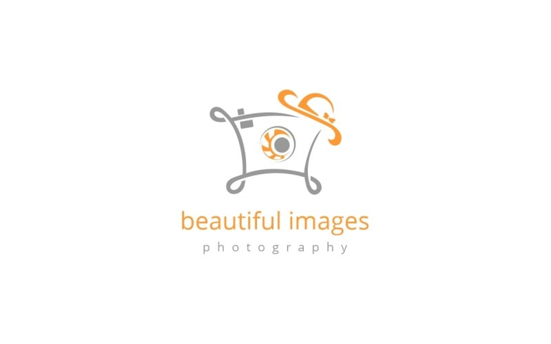 Modello di logo della fotocamera di bellezza