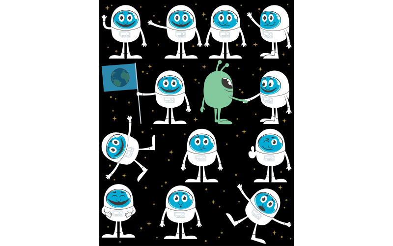 Download Иллюстрация "Astronaut - Illustration" / Astronaut - Illustration - Иллюстрация на тему графика astronaut,spaceman,cosmonaut,spacesuit,suit,costume,helmet,cosmos,space,man,character,person,people,cartoon,isolated,white,background,vector,illustration,star